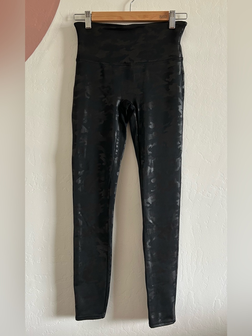 SPANX Black Subtle Camo High-Rise Leggings